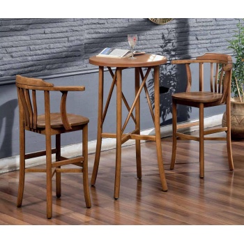 EMEK BEGÜM AHŞAP BAR TABURESİ TAKIMI