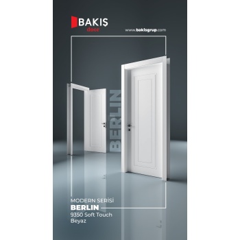 BAKIS BERLIN 100 9350 BEYAZ PVC PANEL KAPI 77-87 LİK