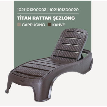 TITAN RATTAN SEZLONG KAHVE