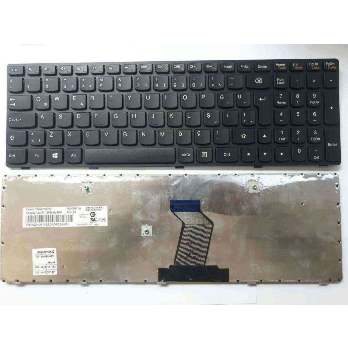 Lenovo G580, G580A, G585, G585A, Z580, Z585, V580, V580C, V585, B580, B585, B590, B595, N580, N581, N585, N586 Notebook Klavyesi