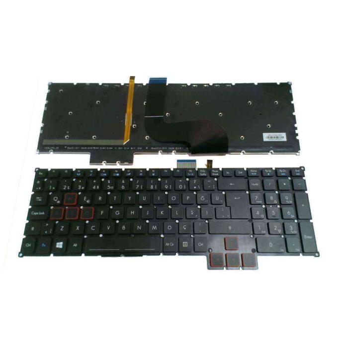 Acer G9 17 G9-793-774D G9-793 15 G9-592 G9-593 TR Ledli Siyah Notebook Klavyesi