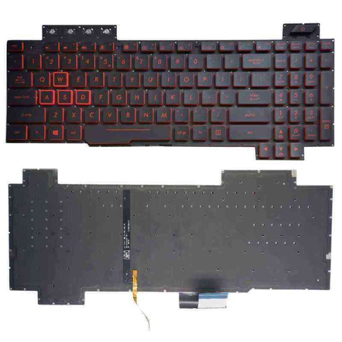 Asus Tuf Gaming FX504G-78050, FX504G, FX504GD  Siyah-Türkçe-Backlit-Kırmızı Tuş Takımı, Notebook Klavyesi