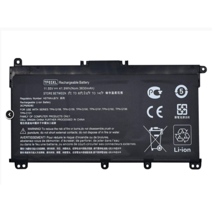 HP TF03XL 14-BF 14-bp 14-BK 15-CC 15-CD 15-CK, 17-AR x360 14-cd HP TPN-Q188, TPN-Q189, TPN-Q190, HP TPN-Q191, TPN-Q192, TPN-Q196 920046-121, 920046-421 920046-541, 920070-855 HSTNN-IB7Y, HSTNN-LB7J HSTNN-LB7X, HSTNN-UB7J Batarya Pil