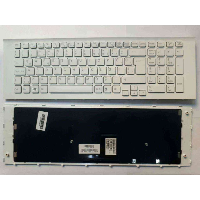 Sony VAIO VPC-EC, VPC-EC1M1, PCG-91112M, PCG-91111L, VPC-EC4L1E, VPC-EC4M1E, PCG-91111M Beyaz Notebook Klavyesi
