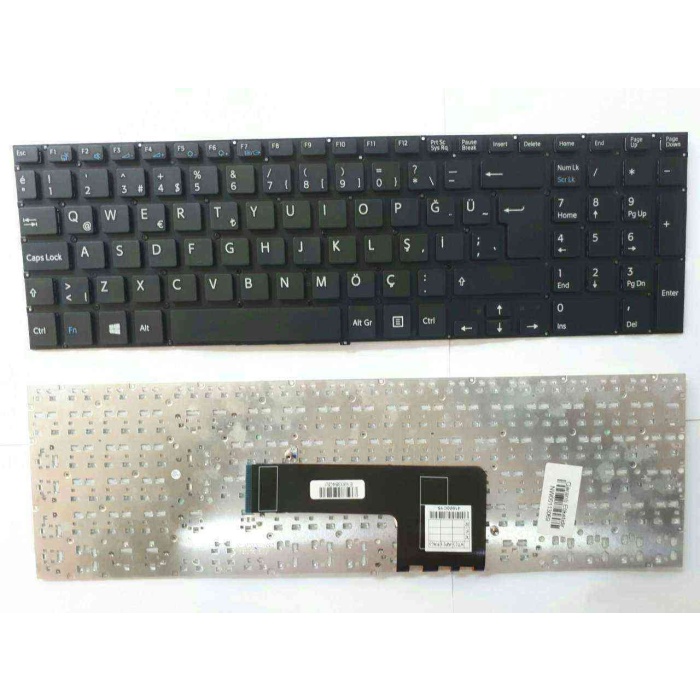 Sony Vaio Svf15, Svf-15, svf152, svf153, Fit 15A Serisi, SVF15A15CXP, SVF15A15CXS, SVF15A15STB, SVF15A16CGS, SVF1521NSTW SVF15N17CXB SVF15N15STS, V141806AK1 tr SVF15 SVF1521A6E SVF152A29W Siyah Klavye Tuş Takımı Q-Türkçe, Notebook Klavyesi