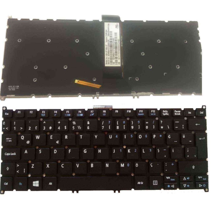 Acer MS2377 V5-122 ES1-331 V3-371 ES1-111M Ledli Notebook Klavyesi