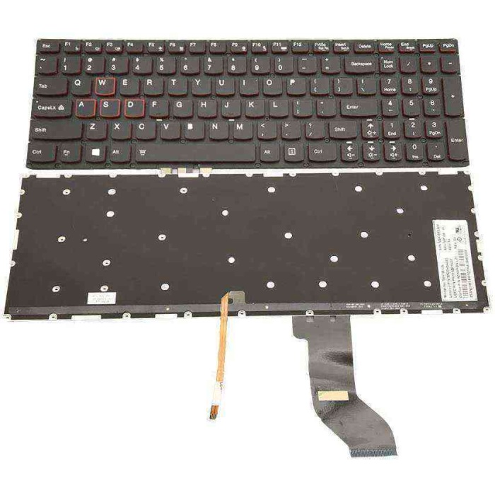 Lenovo IdeaPad Y700-15ISK Y700-17ISK Serisi US Layout T6Y1B-US NSK-BFLBN SN20H54485 PK130ZF1A00 9Z.N8RBN.L01 Ledli Notebook Klavyesi