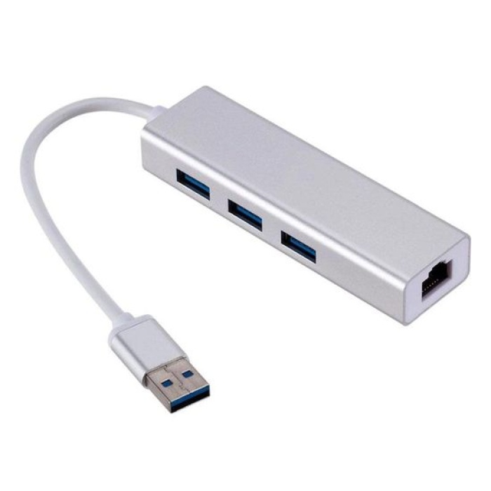 USB 2.0 3 port usb hub + gigabit rj45 ethernet port BEYAZ