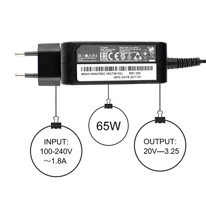 ORJINAL Lenovo Duvar tipi  20v 3.25v 4.0.1.7 YOGA 710 510 Flex 4 IdeaPad 310 110 100 Adaptör Şarj Cihazı ADLX65CDGU2A ADLX65CCGU2A,01FR137 ADLX65CDGG2A ADLX65CLGU2A ADLX65CLGK2A PA-1650-20LK ADLX45NCCA PA-1450-55LR