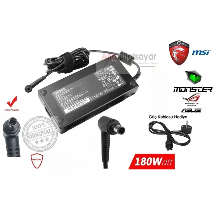 DELL Orjinal 180W 19.5V 9.23A 7.4x5.0mm Alienware AC Adaptör Şarj Cihazı Adaptör Şarj Cihazı, Chicony 180w 19v 9.5A 7.4*5.0mm İğne uç Adaptor Şarj Aleti