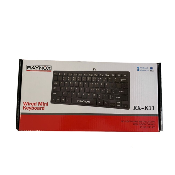 Wired Mini Keybord Mini Multimedia, USB Klavye, No Software Installation Fell Good Typıng Plug&Play RX-K11 RAYNOX
