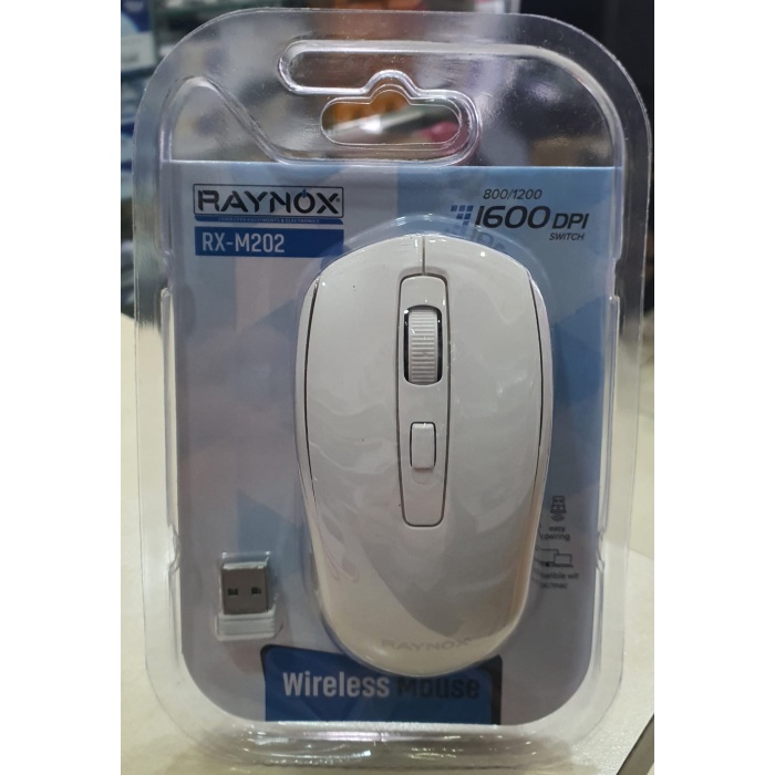 RAYNOX RX-M202 1600 DPI KABLOSUZ MAUSE 2.4 GHZ 1AA BATARYA