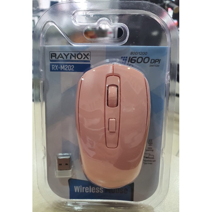 RAYNOX RX-M202 1600 DPI KABLOSUZ MAUSE 2.4 GHZ 1AA BATARYA