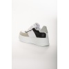 Beyaz Siyah Sneaker Yüksek Tabanlı 5 Cm Spor Ayakkabı
