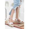 Baran Shoes Kadın Sandalet Beyaz