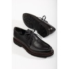 Erkek Hakiki İçi Dışı Deri Premium Oxford Ayakkabı Siyah