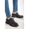 Erkek Hakiki İçi Dışı Deri Premium Oxford Ayakkabı Siyah