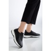 Kadın Sneakers Siyah İçi Dışı Hakiki Deri Spor Ayakkabı
