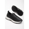 Kadın Sneakers Siyah İçi Dışı Hakiki Deri Spor Ayakkabı