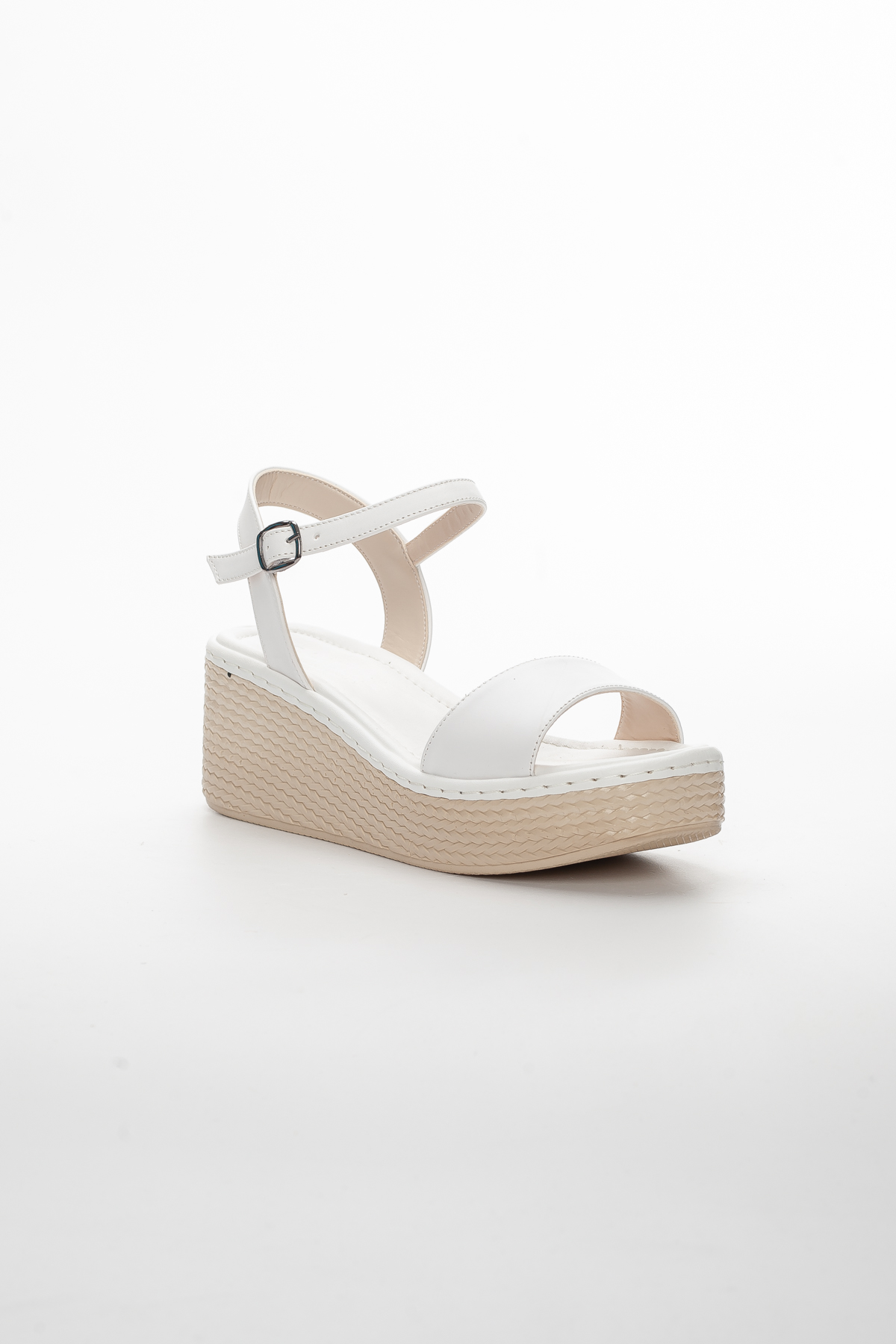 Baran Shoes Kadın Sandalet Beyaz