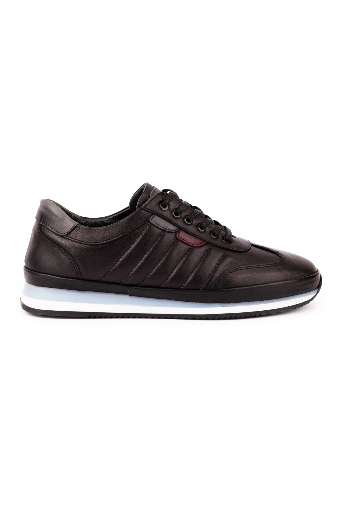 Sneakerss Ayakkabı Hakiki Deri Siyah Spor Ayakkabı