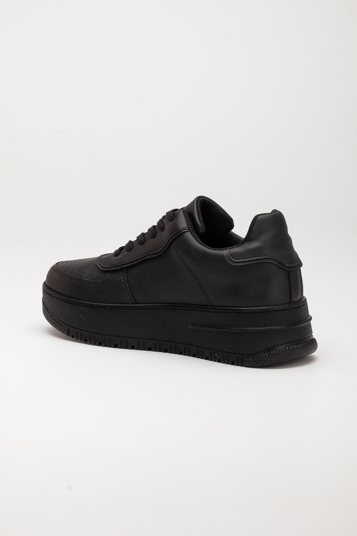 Sneakers Yüksek Tabanlı Siyah Spor Ayakkabı