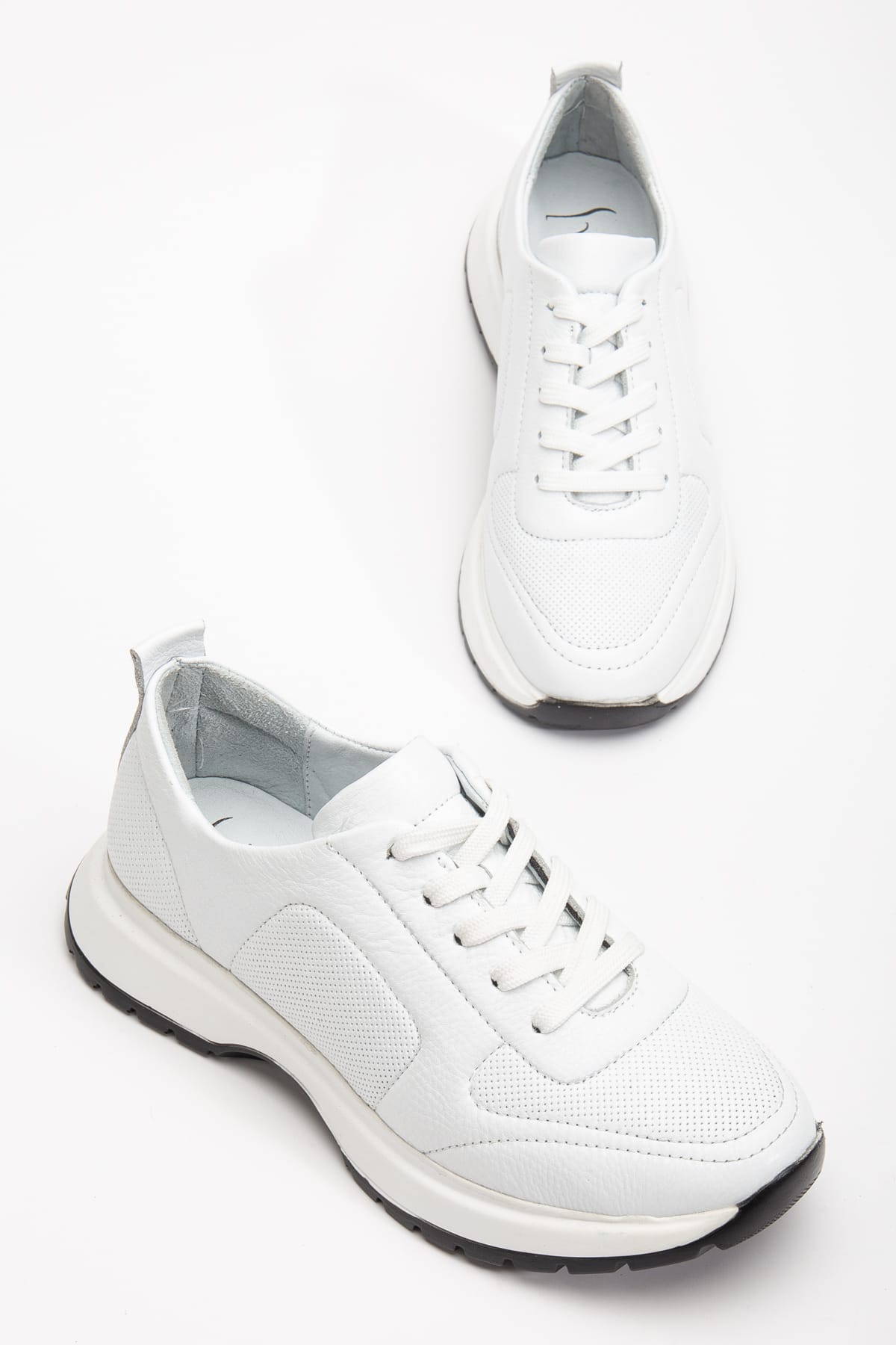 Kadın Sneakers Beyaz Hakiki Deri Spor Ayakkabı