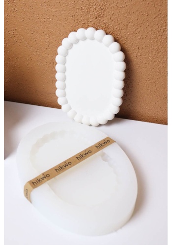 Taş Tozu Kalıbı – Oval Bubble Dekoratif Tabak – Silikon Kalıp