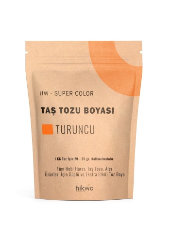 HW - Toz Boya - Taş Tozu Boyası - Hobi Harcı Boyası - Mum Boyası - Turuncu