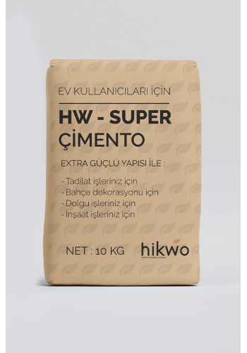 HW-Süper Çimento – Gri Çimento – Ultra Güçlü Yeni Nesil Çimento – 10 KG