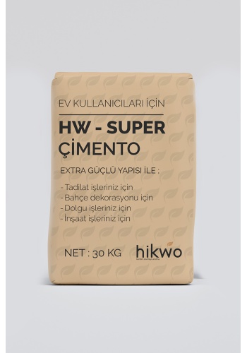 HW-Süper Çimento – Gri Çimento – Ultra Güçlü Yeni Nesil Çimento – 30 KG