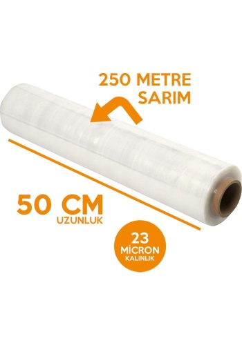 23 Mic 250 Metre  Streç Film Paketleme Streçi
