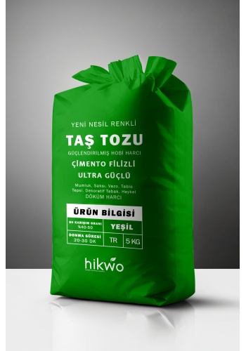 Yeşil Taş Tozu - Renkli Taş Tozu 5 KG