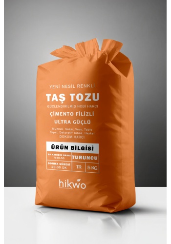 Turuncu Taş Tozu - Renkli Taş Tozu 5 KG