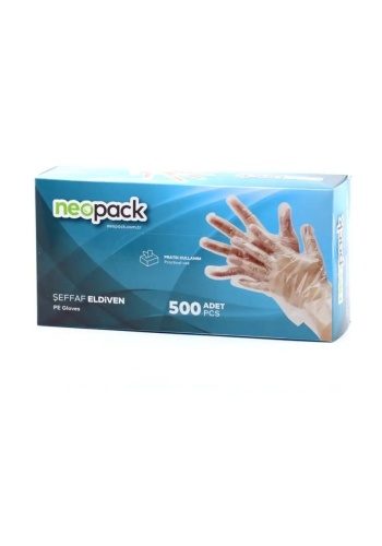 Kutulu Tek Kullanımlık Şeffaf Eldiven - 500 Adet