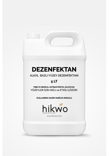 Alkol Bazlı Medikal ve Tıbbi Yüzey Antibakteriyel Dezenfektan Temizleme Solüsyonu 5 LT