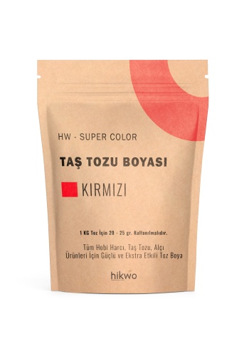 HW - Kırmızı Toz Boya - Taş Tozu Boyası - Hobi Harcı Boyası