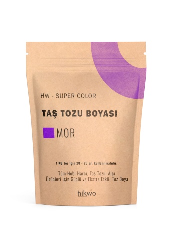 HW - Mor Toz Boya - Taş Tozu Boyası - Hobi Harcı Boyası