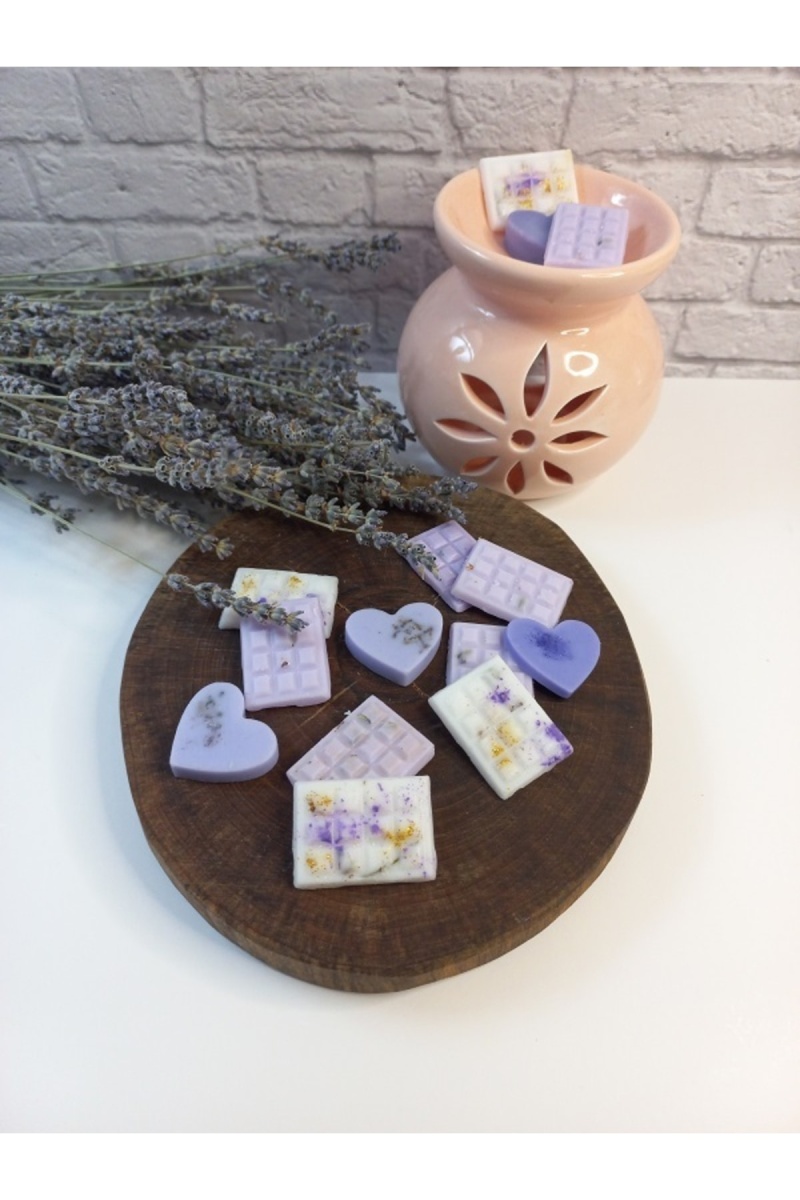 Lavanta Kokulu Doğal Soya Wax Buhurdanlık Tableti 10 Lu Paket