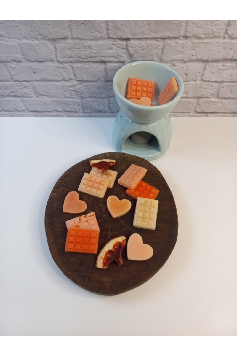 Portakal Kokulu Doğal Soya Wax Buhurdanlık Tableti 10 Lu Paket