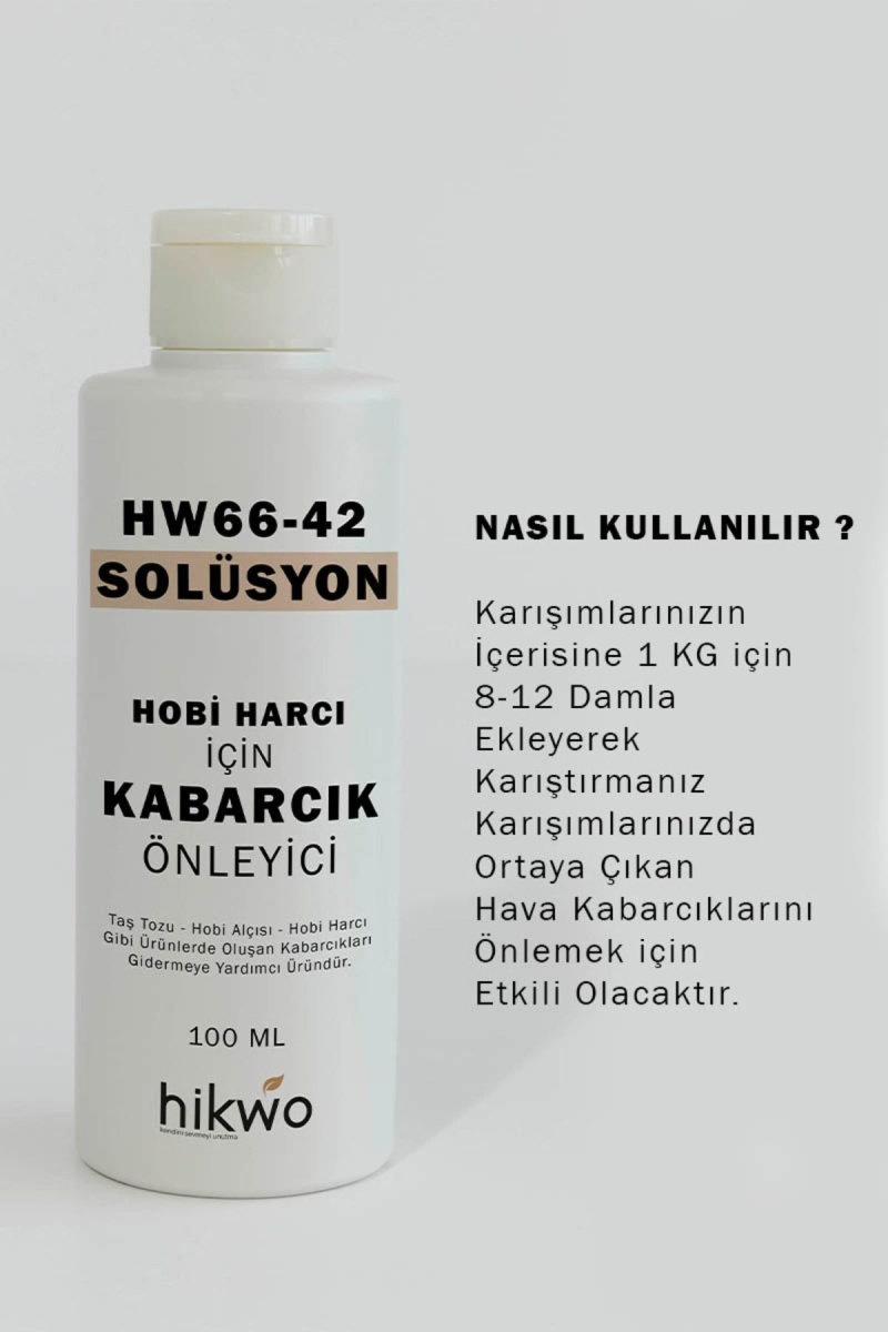 HW66-42 Hava Kabarcığı Önleyici Solüsyon - Taş Tozu - Hobi Harcı - Hobi Alçısı
