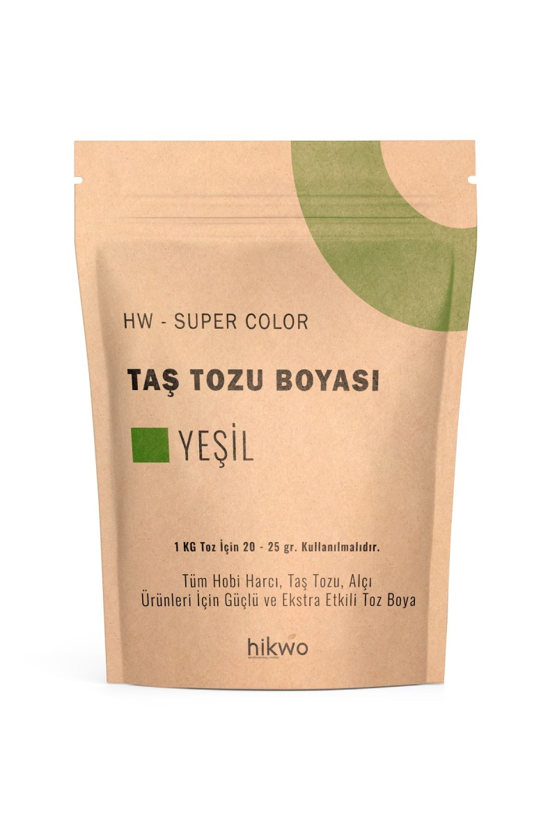 HW - Toz Boya - Taş Tozu Boyası - Hobi Harcı Boyası - Mum Boyası - Yeşil