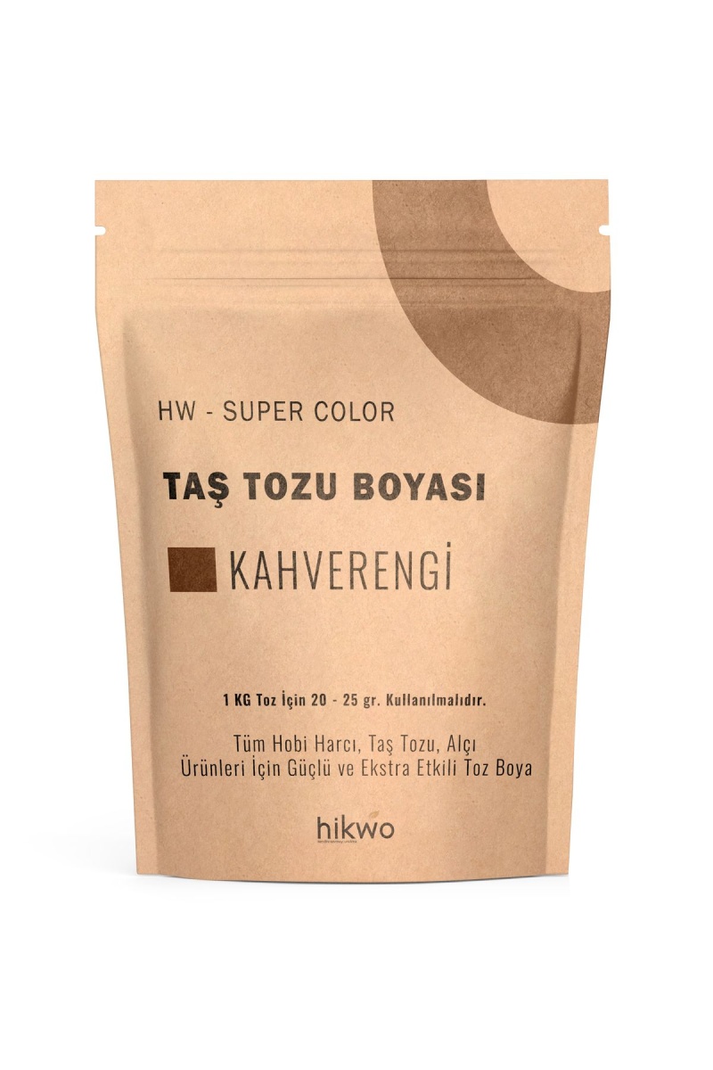 HW - Toz Boya - Taş Tozu Boyası - Hobi Harcı Boyası - Mum Boyası - Kahverengi