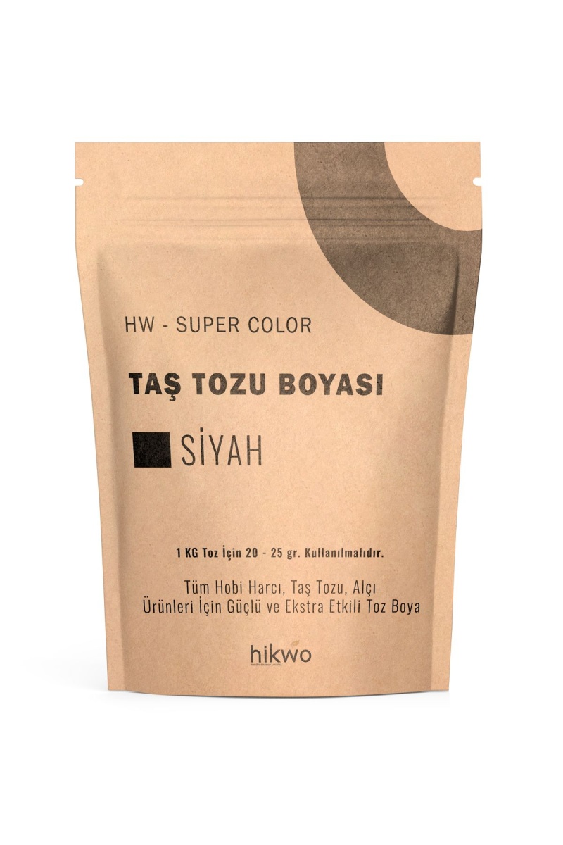 HW - Toz Boya - Taş Tozu Boyası - Hobi Harcı Boyası - Mum Boyası - Siyah