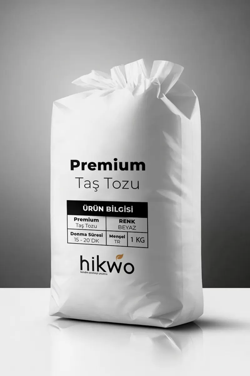 Premium Taş Tozu - Hobi Harcı - Taş Tozu 1 KG Beyaz