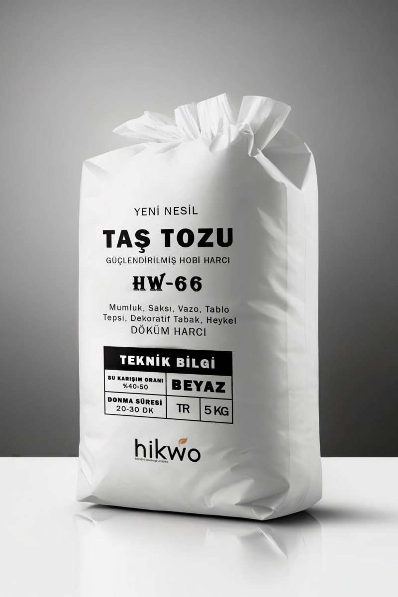 HW-66 Ultra Güçlü Yeni Nesil Hobi Harcı – Taş Tozu – Hobi Alçısı 5 KG
