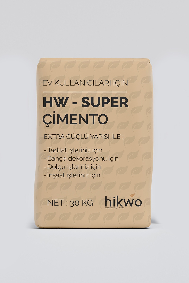 HW-Süper Çimento – Gri Çimento – Ultra Güçlü Yeni Nesil Çimento – 30 KG