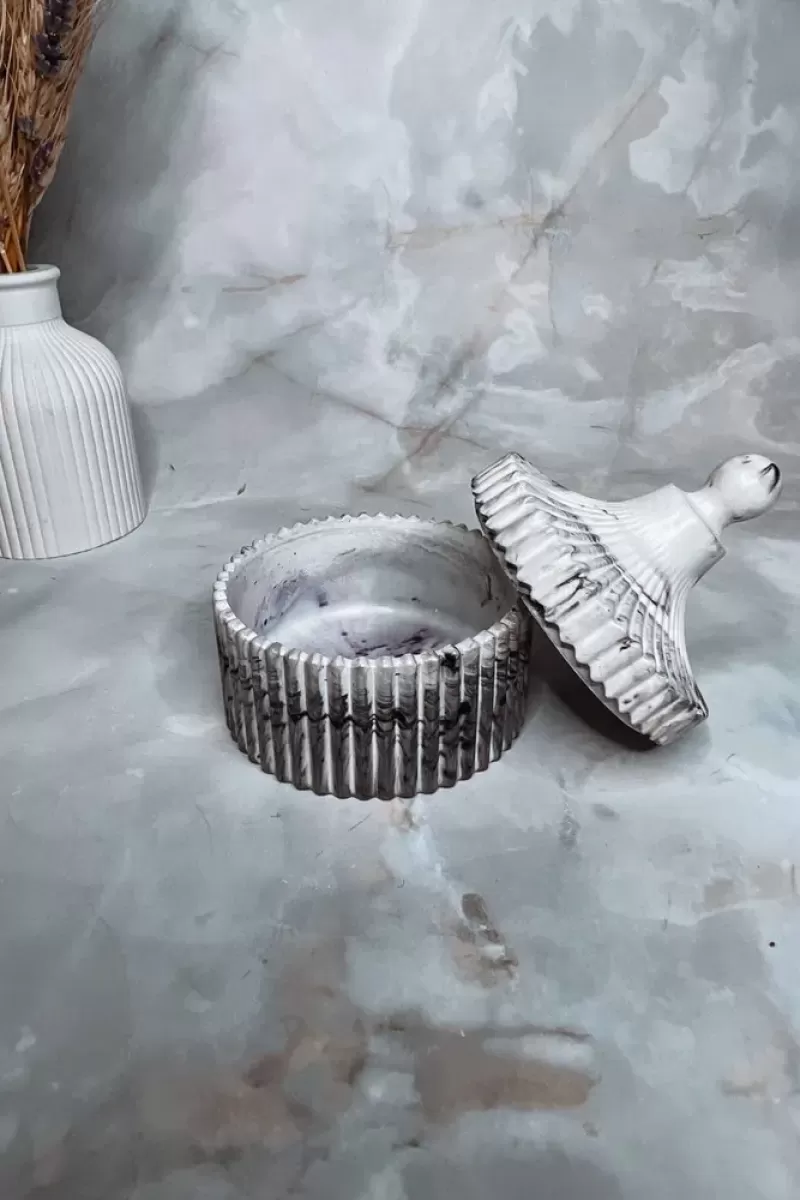 Taş Tozu Kalıbı – Kapaklı Mumluk Kalıbı – Hobi Döküm Kalıbı