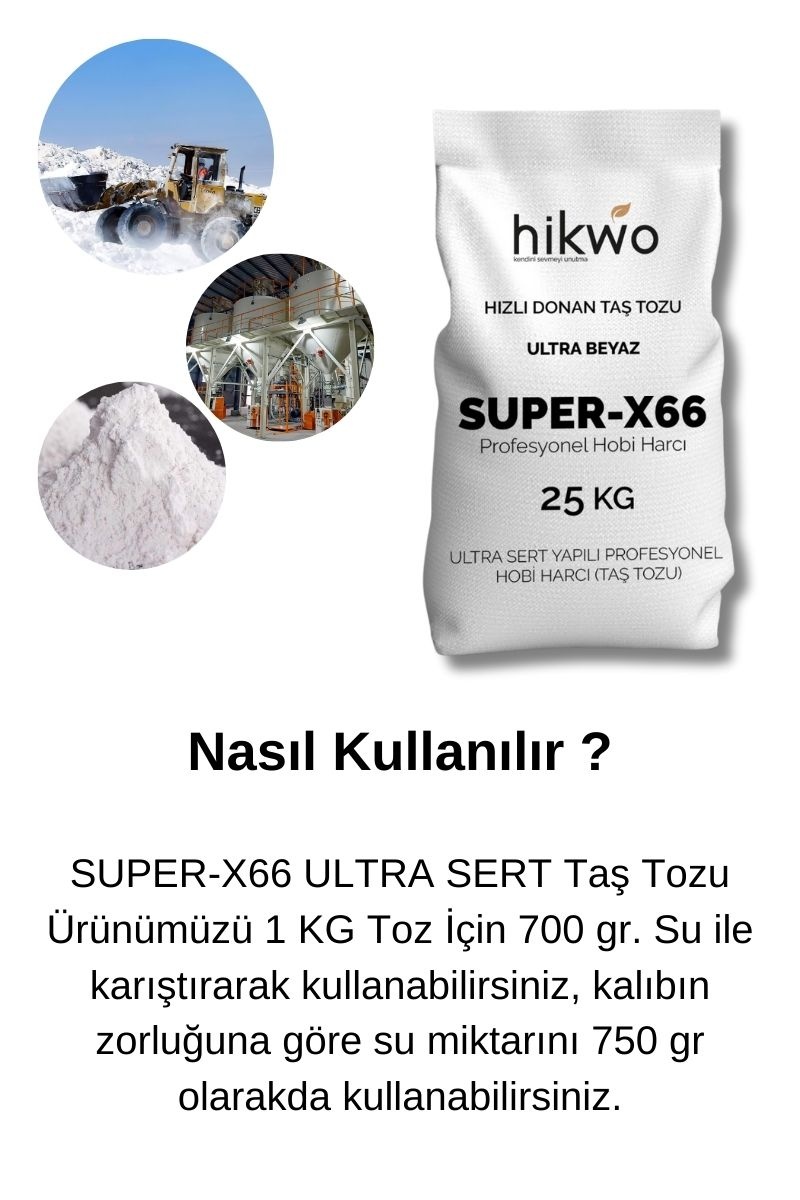 Ultra Sert SUPER-X66 Hobi Harcı – Taş Tozu – Hobi Alçısı 1500 KG