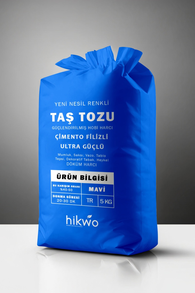 Mavi Taş Tozu - Renkli Taş Tozu 5 KG